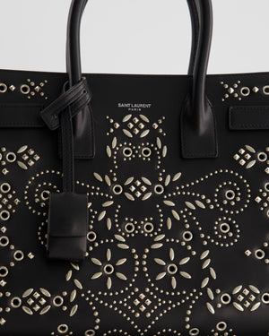 Saint Laurent Black Sac Du Jour Bandana Studded Leather Bag