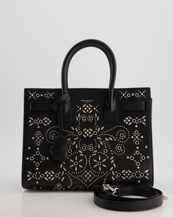 Saint Laurent Black Sac Du Jour Bandana Studded Leather Bag