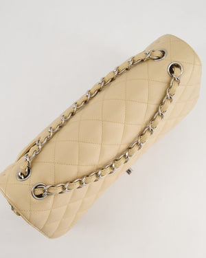 Chanel Beige Jumbo Classic Double Flap Bag in Caviar Leather with Silver Hardware RRP £9,240