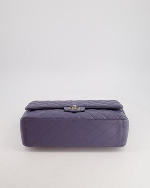 Chanel Lavander Purple Maxi Classic Double Flap Bag in Lambskin Leather with Silver Hardware