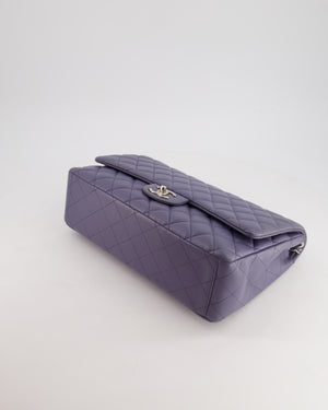 Chanel Lavander Purple Maxi Classic Double Flap Bag in Lambskin Leather with Silver Hardware