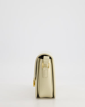 Celine Cream Teen Triomphe Bag in Shiny Calfskin Leather with Gold Hardware