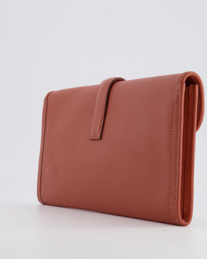 Hermès Jige Clutch Bag in Terre Battue Evercolour Leather