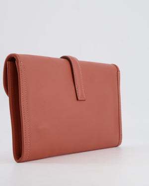 Hermès Jige Clutch Bag in Terre Battue Evercolour Leather