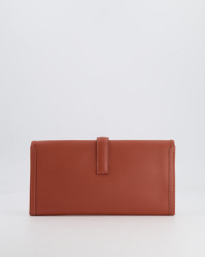 Hermès Jige Clutch Bag in Terre Battue Evercolour Leather