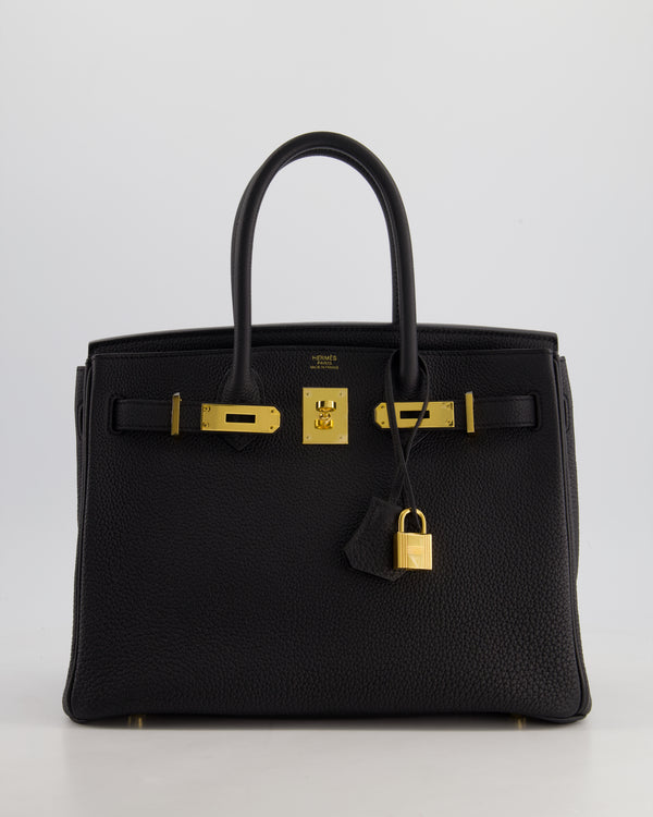 *RARE* Hermès Birkin 30cm Retourne Bag in Noir Togo Leather with Gold Hardware