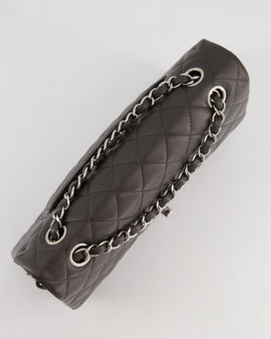 *FIRE PRICE* Chanel Stone Grey Medium Classic Double Flap Bag in Caviar Leather with Silver Hardware RRP £8,850