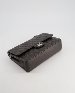 *FIRE PRICE* Chanel Stone Grey Medium Classic Double Flap Bag in Caviar Leather with Silver Hardware RRP £8,850