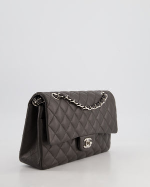 *FIRE PRICE* Chanel Stone Grey Medium Classic Double Flap Bag in Caviar Leather with Silver Hardware RRP £8,850