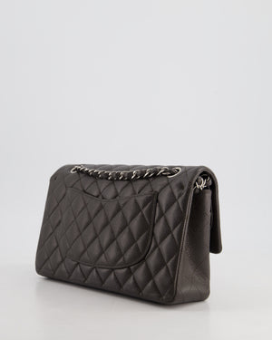 *FIRE PRICE* Chanel Stone Grey Medium Classic Double Flap Bag in Caviar Leather with Silver Hardware RRP £8,850