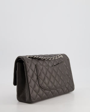 *FIRE PRICE* Chanel Stone Grey Medium Classic Double Flap Bag in Caviar Leather with Silver Hardware RRP £8,850