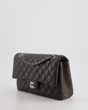 *FIRE PRICE* Chanel Stone Grey Medium Classic Double Flap Bag in Caviar Leather with Silver Hardware RRP £8,850