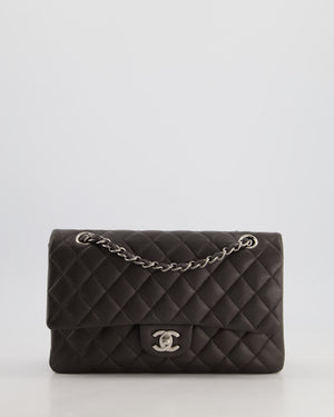 *FIRE PRICE* Chanel Stone Grey Medium Classic Double Flap Bag in Caviar Leather with Silver Hardware RRP £8,850