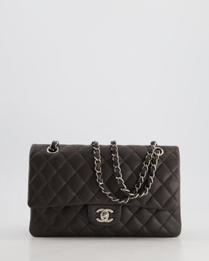 *FIRE PRICE* Chanel Stone Grey Medium Classic Double Flap Bag in Caviar Leather with Silver Hardware RRP £8,850