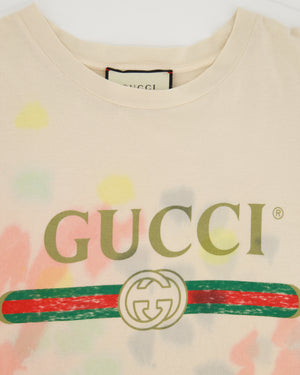 Gucci Multicolour Tie Dye Logo T-Shirt Size IT 38 (UK 10)