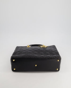 *FIRE PRICE* Christian Dior Black Large Lady Dior Bag in Cannage Lambskin Leather with Gold Hardware RRP £5600