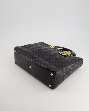 *FIRE PRICE* Christian Dior Black Large Lady Dior Bag in Cannage Lambskin Leather with Gold Hardware RRP £5600