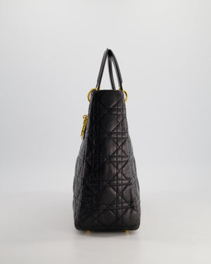 *FIRE PRICE* Christian Dior Black Large Lady Dior Bag in Cannage Lambskin Leather with Gold Hardware RRP £5600