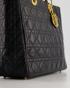 *FIRE PRICE* Christian Dior Black Large Lady Dior Bag in Cannage Lambskin Leather with Gold Hardware RRP £5600