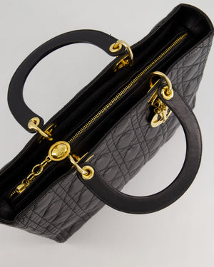 *FIRE PRICE* Christian Dior Black Large Lady Dior Bag in Cannage Lambskin Leather with Gold Hardware RRP £5600