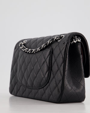 *HOT* Chanel Medium Black Classic Double Flap Bag in Caviar Leather with Silver Hardware RRP  £8,850