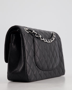 *HOT* Chanel Medium Black Classic Double Flap Bag in Caviar Leather with Silver Hardware RRP  £8,850