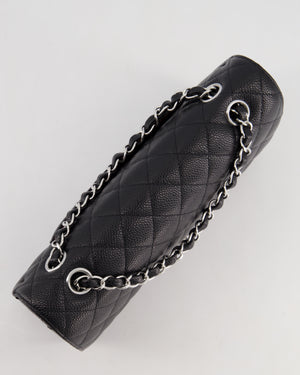 *HOT* Chanel Medium Black Classic Double Flap Bag in Caviar Leather with Silver Hardware RRP  £8,850