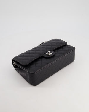 *HOT* Chanel Medium Black Classic Double Flap Bag in Caviar Leather with Silver Hardware RRP  £8,850