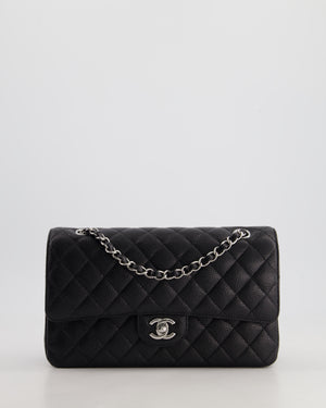 *HOT* Chanel Medium Black Classic Double Flap Bag in Caviar Leather with Silver Hardware RRP  £8,850