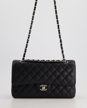 *HOT* Chanel Medium Black Classic Double Flap Bag in Caviar Leather with Silver Hardware RRP  £8,850