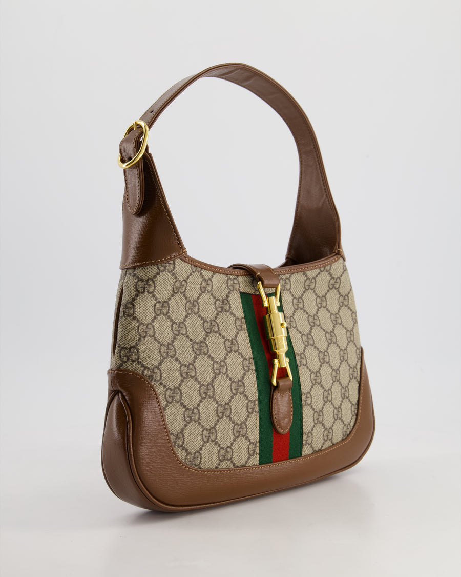 Gucci Brown Monogram Jackie 1961 Small Shoulder Bag RRP £2420