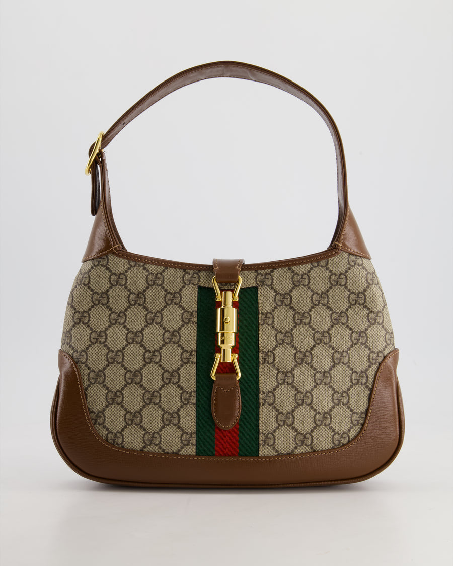 Gucci Brown Monogram Jackie 1961 Small Shoulder Bag RRP £2420