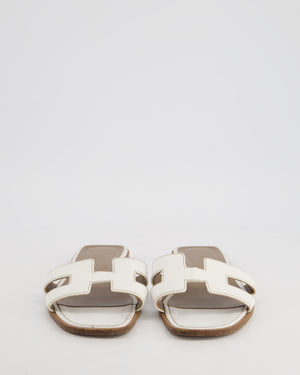 Hermès White Leather Oran Sandals Size EU 40 RRP £610