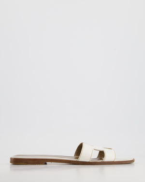 Hermès White Leather Oran Sandals Size EU 40 RRP £610