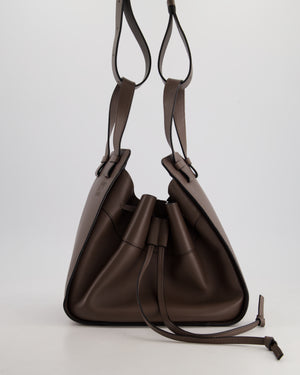 *HOT* Loewe Brown Hammock Small Textured-Leather Shoulder Bag with Silver Hardware  RRP £2,250