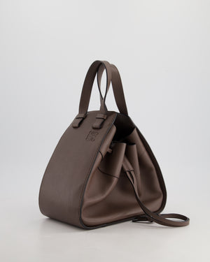 *HOT* Loewe Brown Hammock Small Textured-Leather Shoulder Bag with Silver Hardware  RRP £2,250