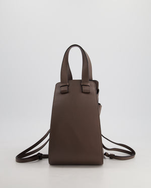 *HOT* Loewe Brown Hammock Small Textured-Leather Shoulder Bag with Silver Hardware  RRP £2,250