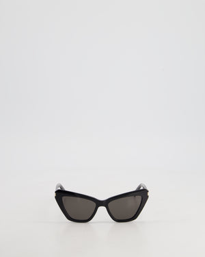 Saint Laurent Black Cat-Eye Acetate Sunglasses