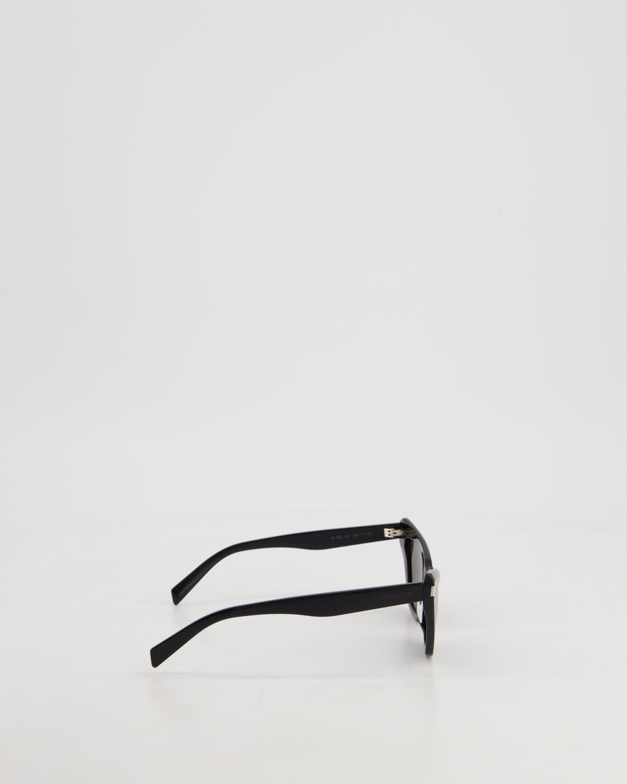 Saint Laurent Black Cat-Eye Acetate Sunglasses