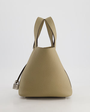 *HOT* Hermès Picotin Bag 18cm in Beige Marfa Clemence Leather with Palladium Hardware