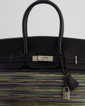 Hermès Birkin 35cm Bag in Blue Indigo Vibrato Togo Leather with Palladium Hardware