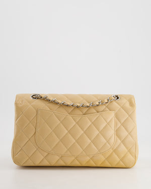 *FIRE PRICE* Chanel Beige Medium Classic Double Flap in Caviar Leather with Silver Hardware