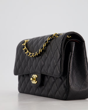 *RARE* Chanel Medium Black Classic Double Flap in Caviar Leather with Gold Hardware RRP £8,830