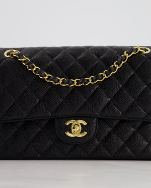 *RARE* Chanel Medium Black Classic Double Flap in Caviar Leather with Gold Hardware RRP £8,830