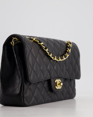 *RARE* Chanel Medium Black Classic Double Flap in Caviar Leather with Gold Hardware RRP £8,830