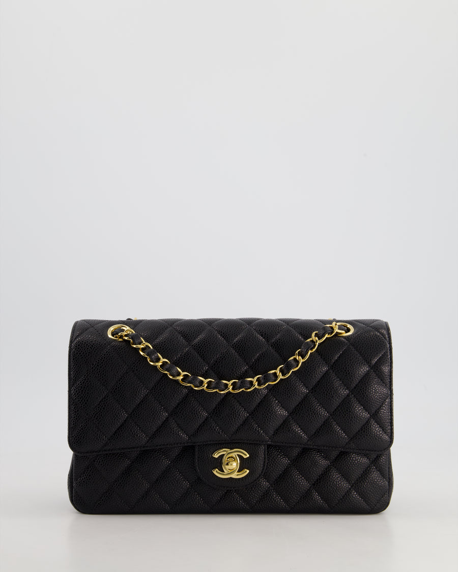 *RARE* Chanel Medium Black Classic Double Flap in Caviar Leather with Gold Hardware RRP £8,830