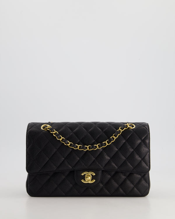 *RARE* Chanel Medium Black Classic Double Flap in Caviar Leather with Gold Hardware RRP £8,830