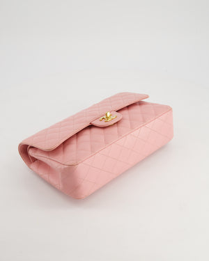 *HOT* Chanel Bubblegum Pink Vintage Classic Medium Double Flap Bag in Caviar Leather with 24K Gold Hardware