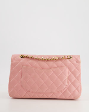 *HOT* Chanel Bubblegum Pink Vintage Classic Medium Double Flap Bag in Caviar Leather with 24K Gold Hardware