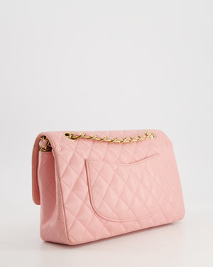 *HOT* Chanel Bubblegum Pink Vintage Classic Medium Double Flap Bag in Caviar Leather with 24K Gold Hardware